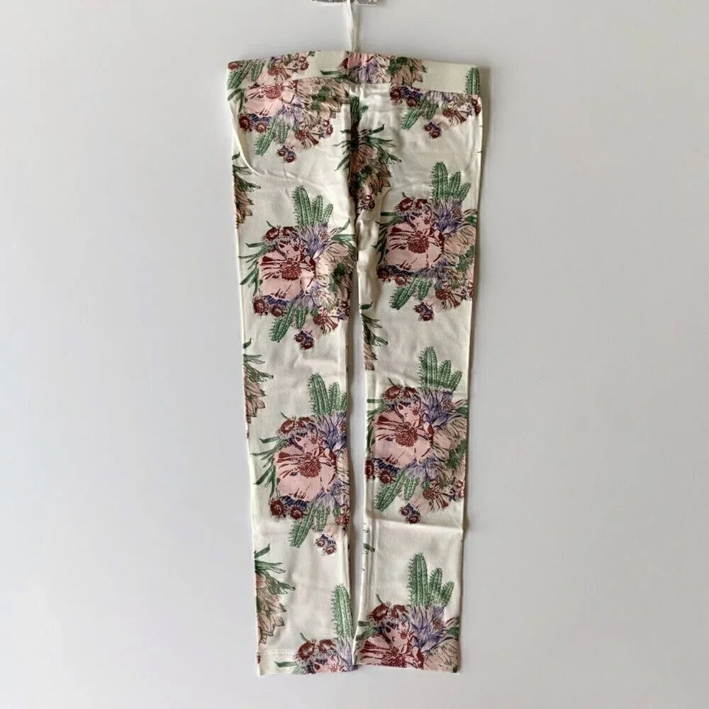 Kate Quinn Cactus Floral Bamboo Girl Skinny Leggings 5T